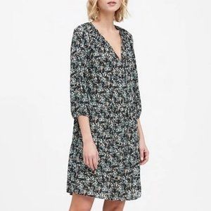 Banana Republic ~new~ Black Floral Tiered Swing Dress